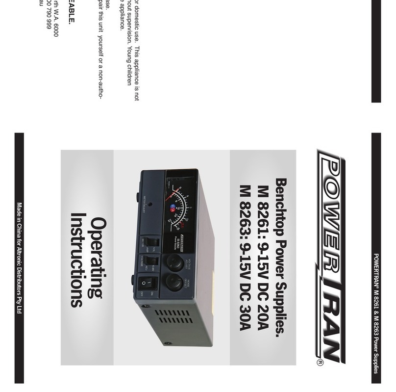 PowerTran M 8261 operating instructions