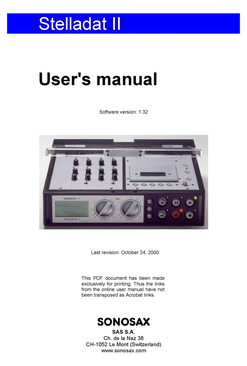 Sonosax Stelladat II user manual