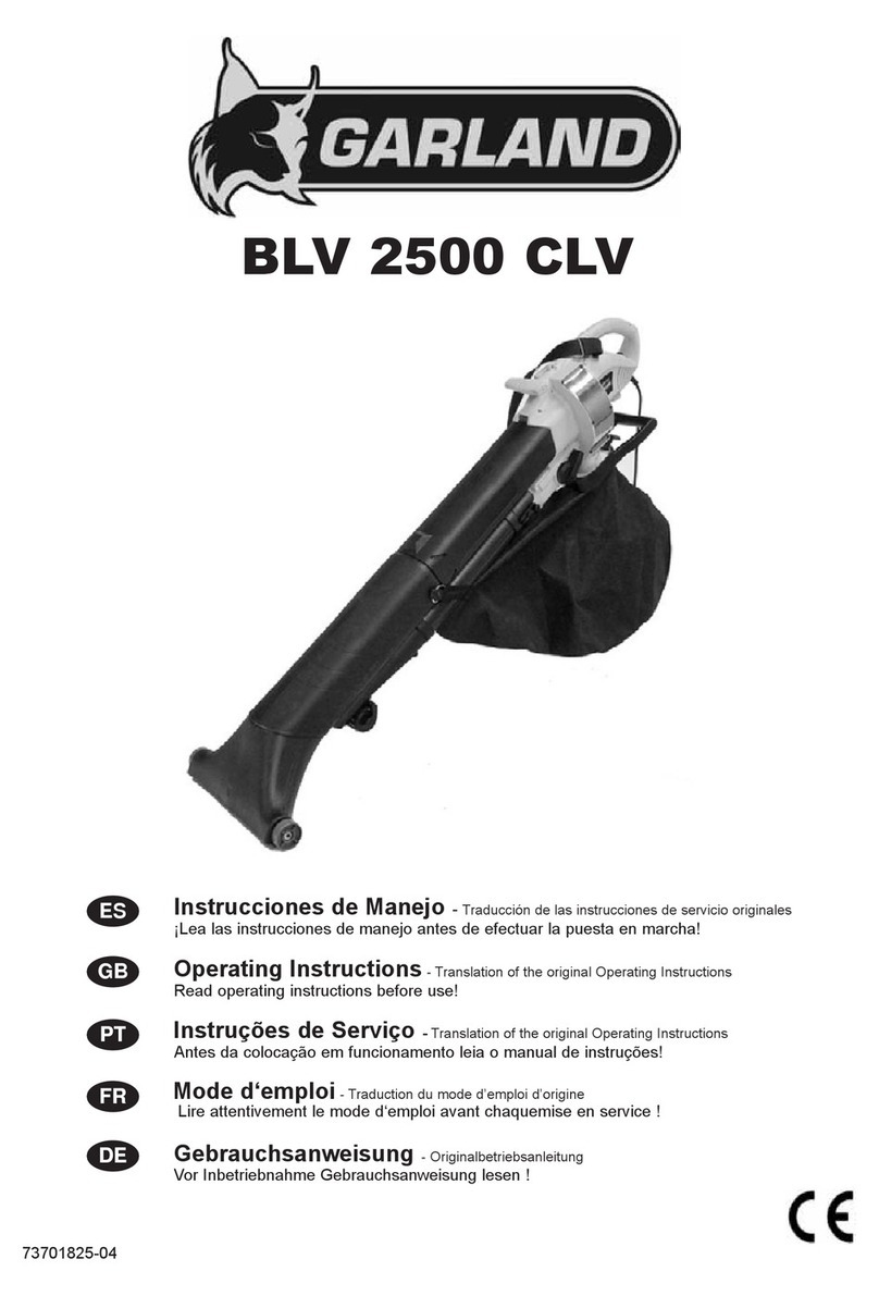Garland BLV 2500 CLV operating instructions