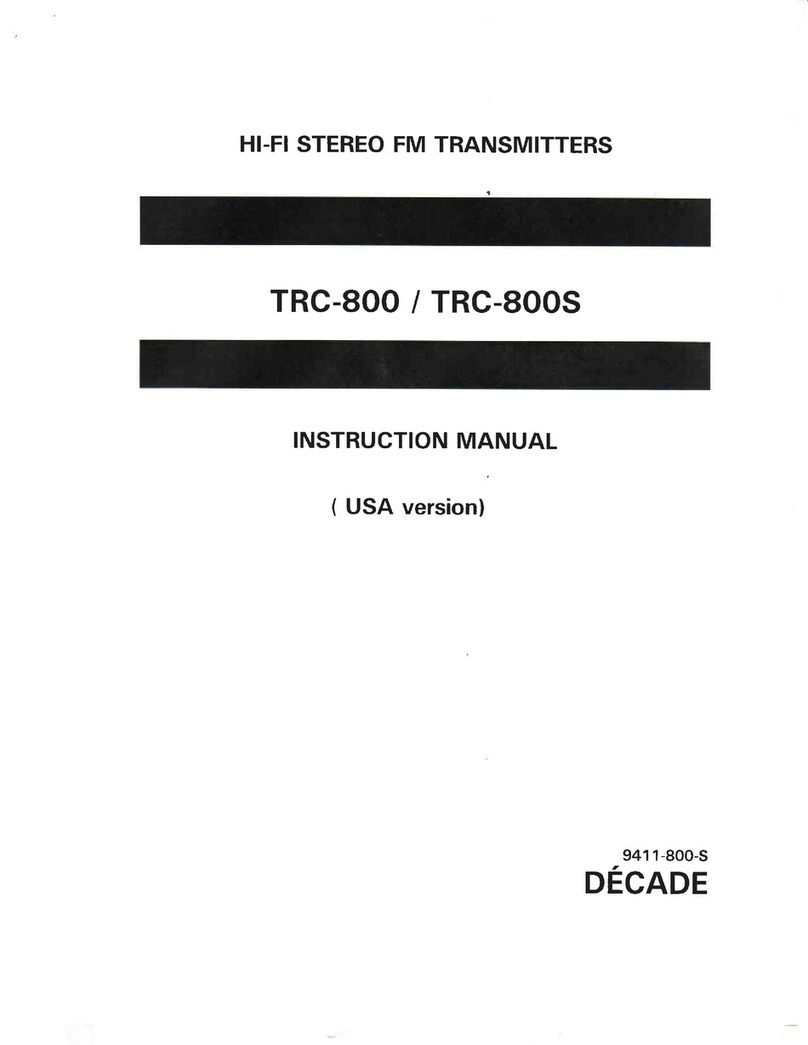 Decade TRC-800 instruction manual