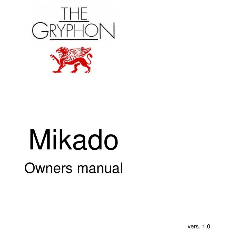Gryphon Mikado owner's manual