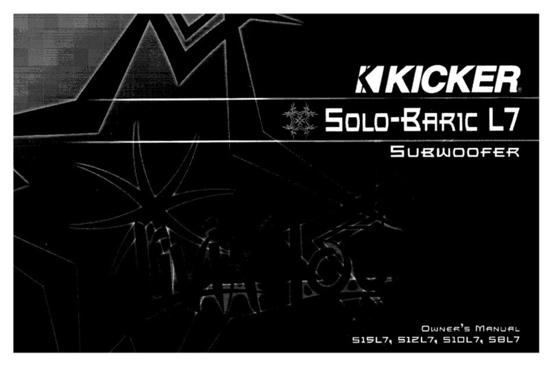 Kicker Solo-Baric L7 S15L7 owner's manual