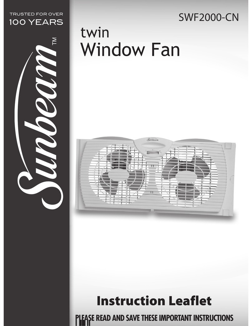 Sunbeam SWF2000-CN Instruction leaflet