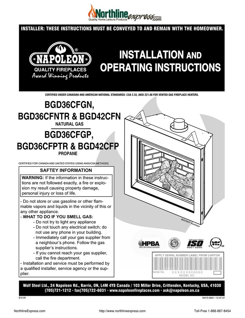 Napoleon BGD36CFGN User manual