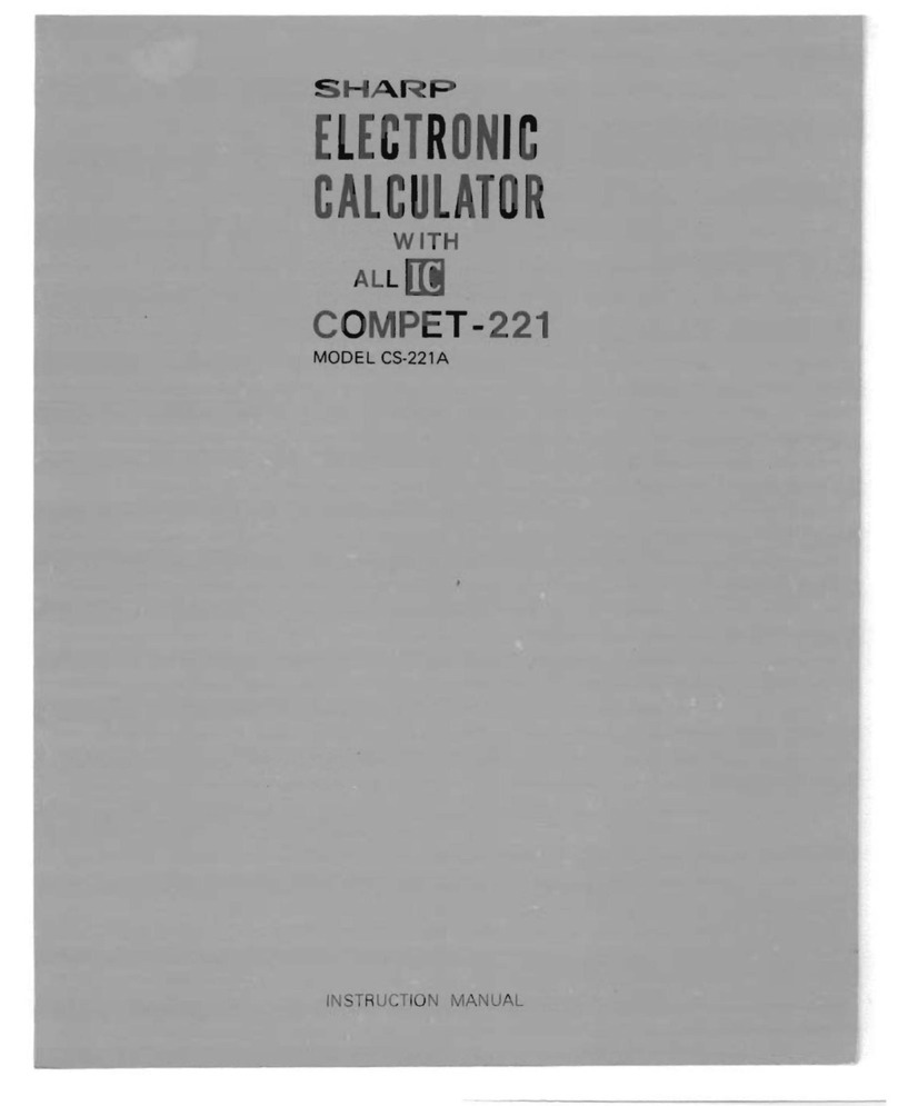 Sharp COMPET-221 CS-221A User manual
