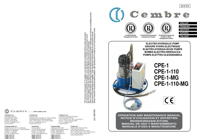 Cembre CPE-1 Operation and maintenance manual