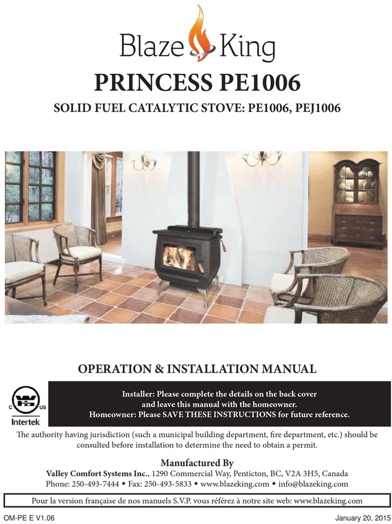 Blaze King PE1006 User manual