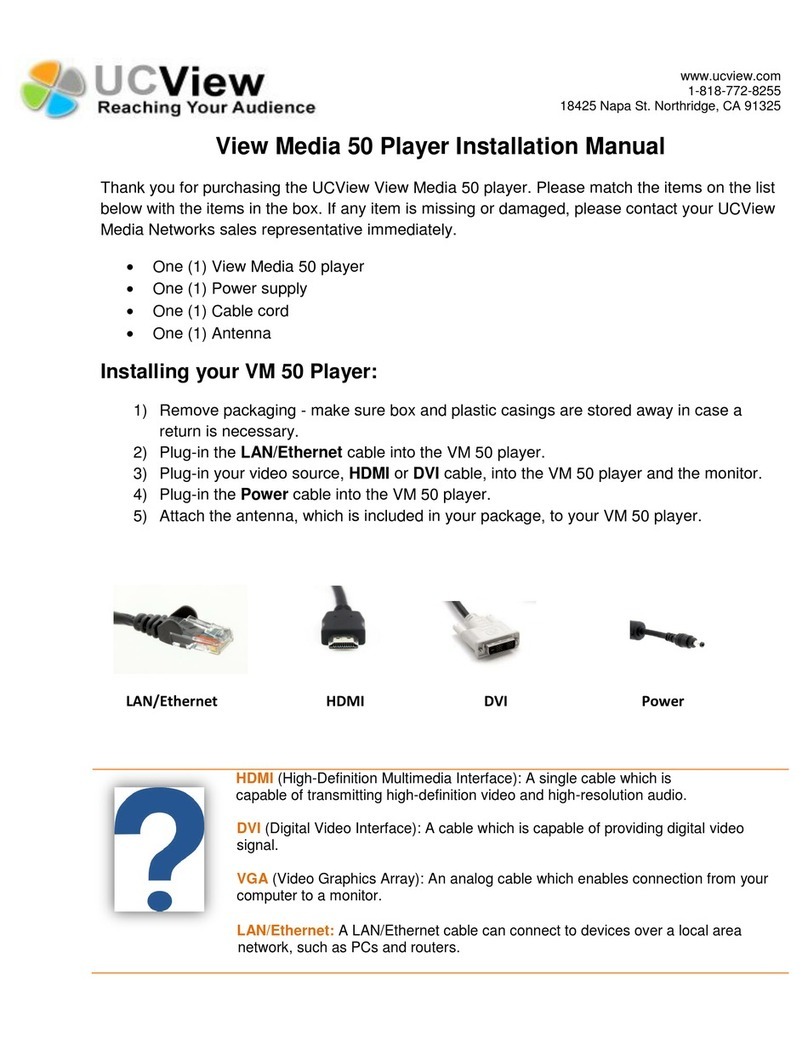 UCView View Media 50 installation manual