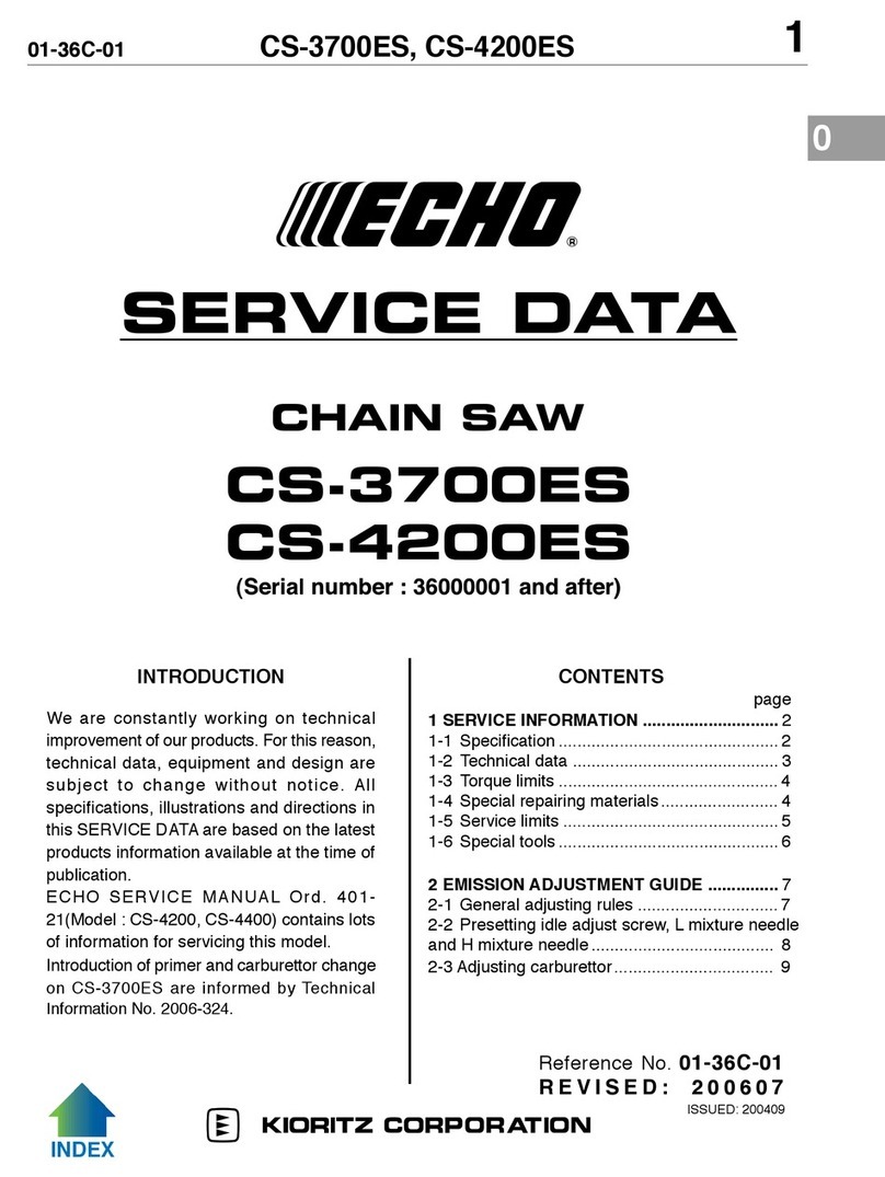 Echo CS-3700ES Service data