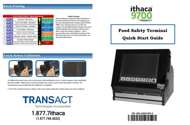 Ithaca 9700 quick start guide