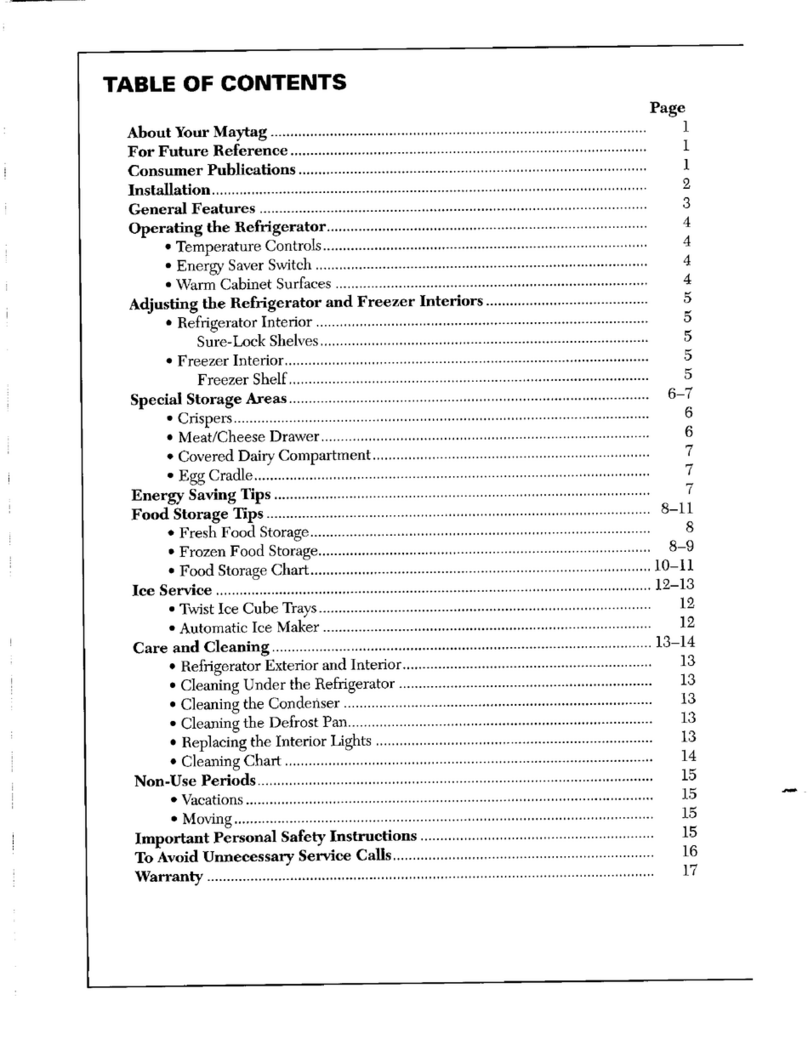 Maytag RTS1700CAL User manual
