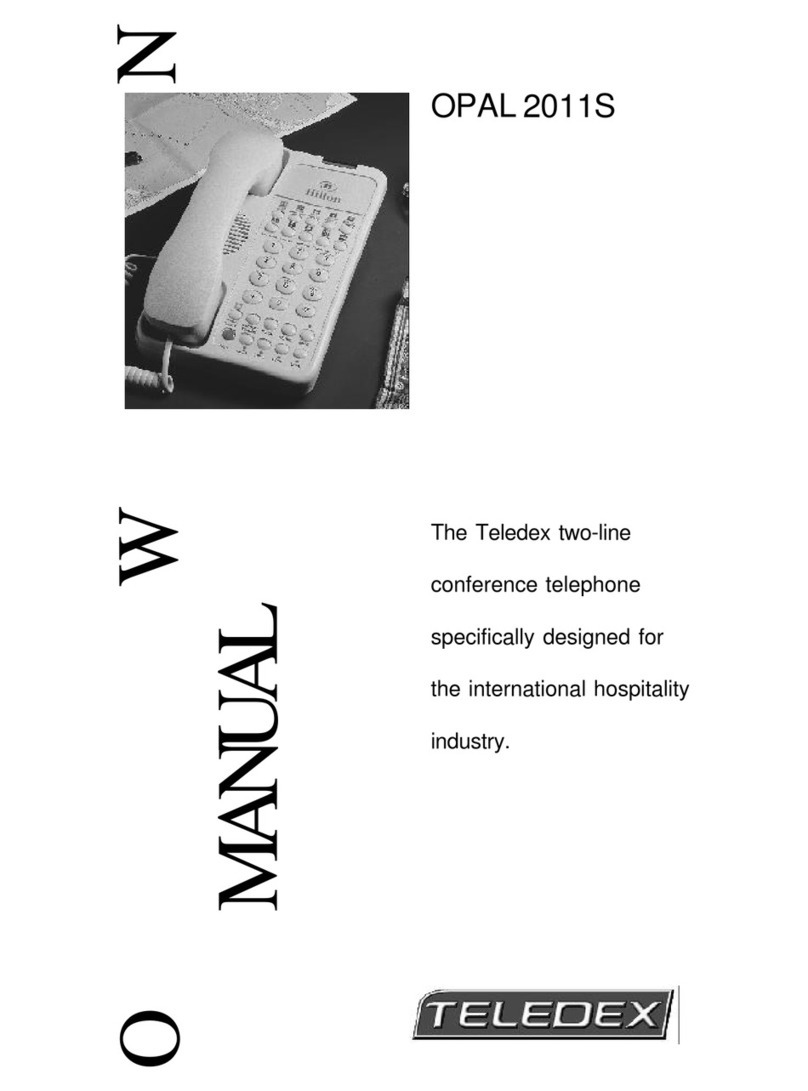 Teledex Opal 2011S owner's manual