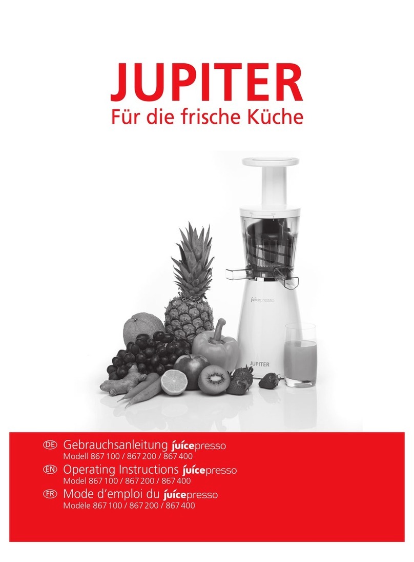 Jupiter juicepresso 867100 operating instructions