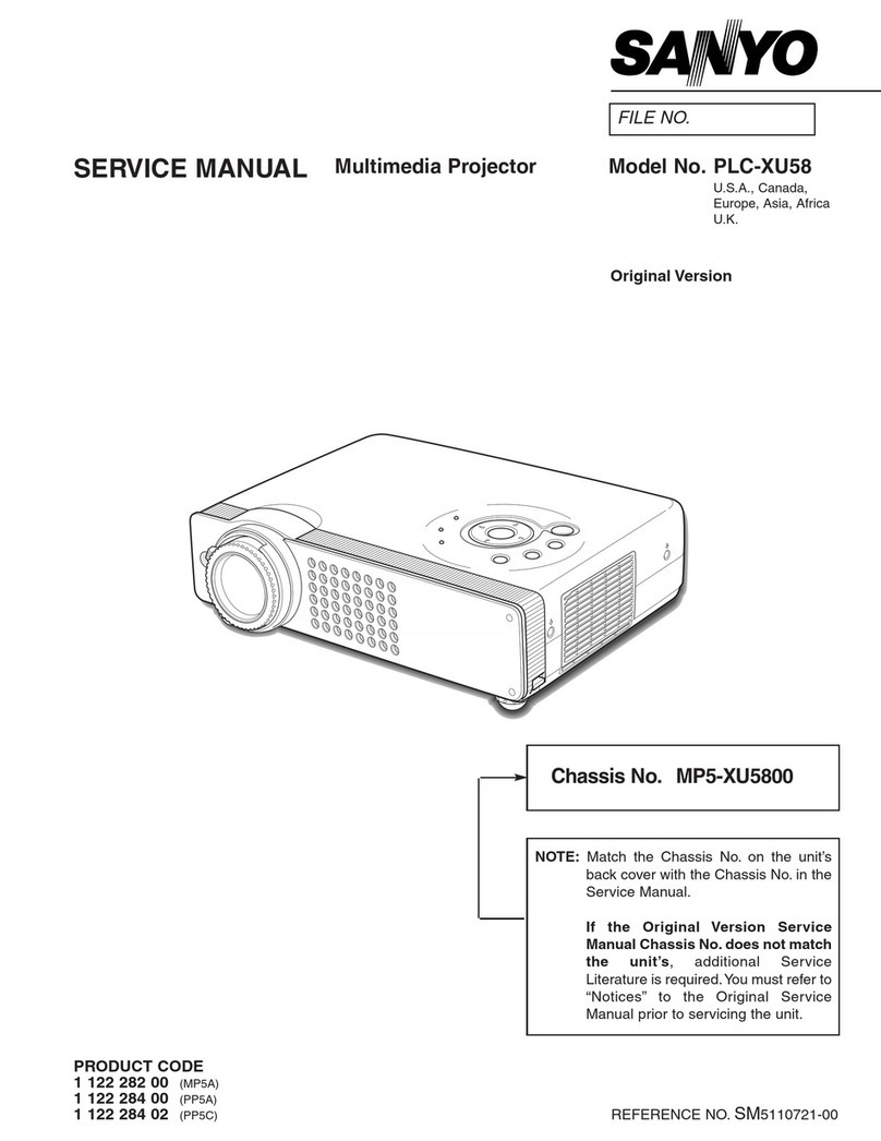 Sanyo PLC-XU58 User manual