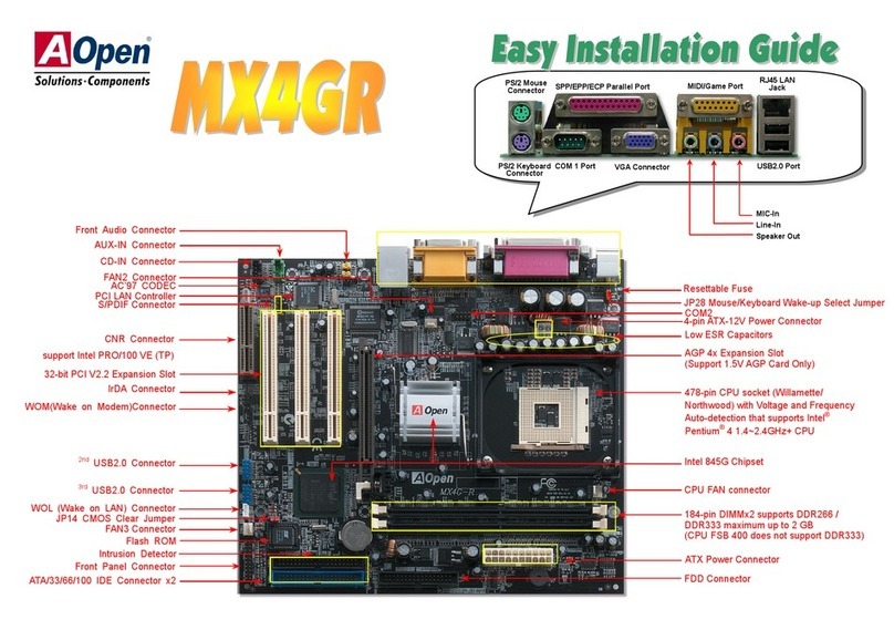 AOpen MX4GR Easy installation guide