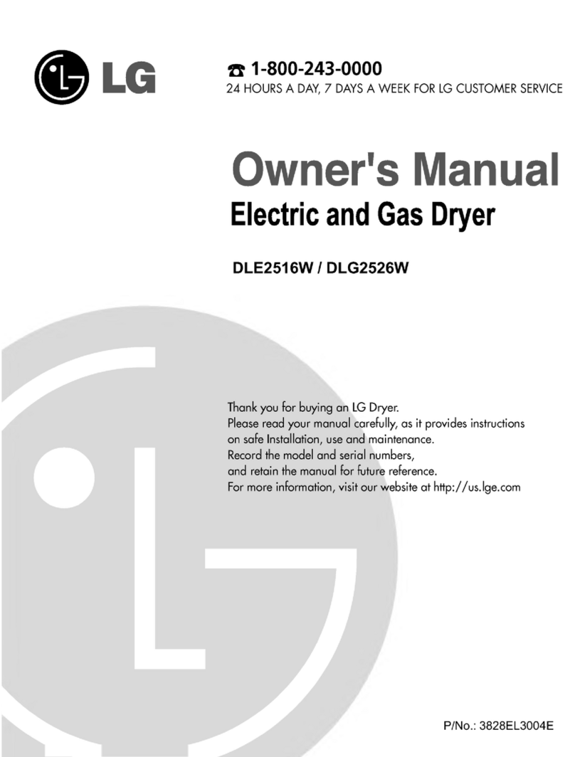 LG DLE2516W User manual