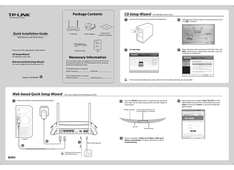 TP-Link TX-VG1530 User manual