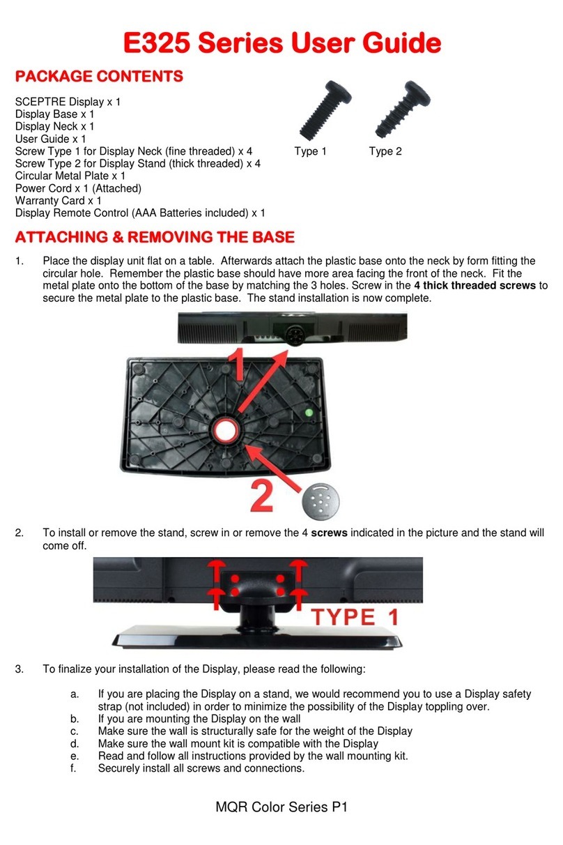 Sceptre E325 User manual