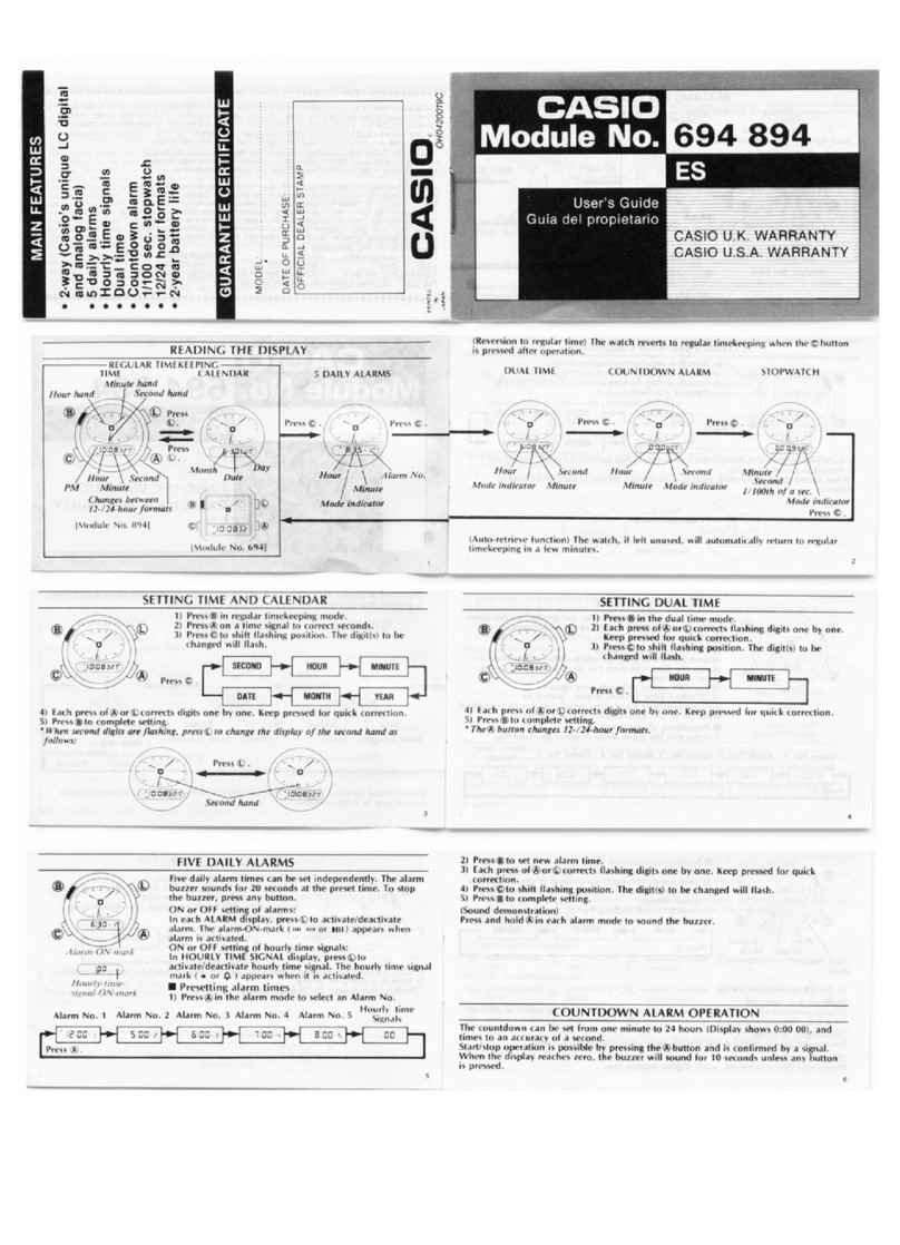 Casio 694 894 User manual