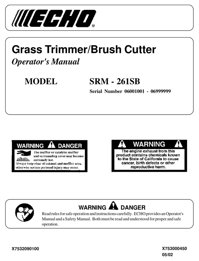 Echo TRIMMER ATTACHMENT SRM-261SB User manual