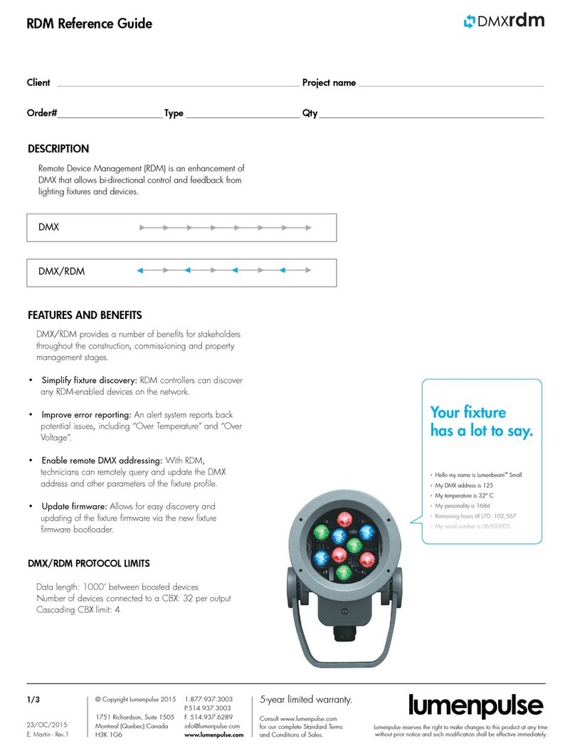 Lumenpulse DMXrdm reference guide