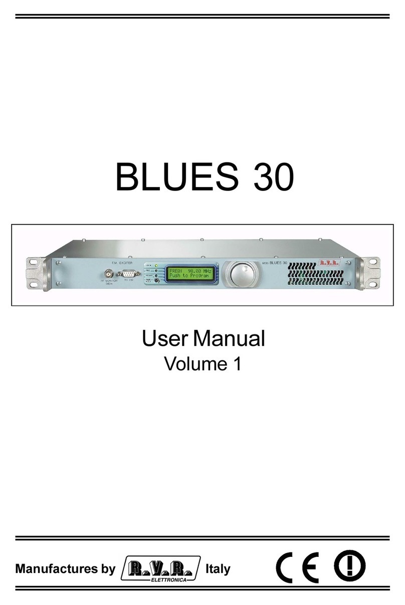 R.V.R. Electronica BLUES30 User manual