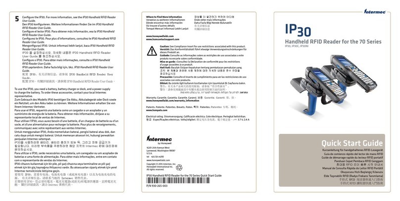 Intermec IP30 User manual Intermec IP30 User manual