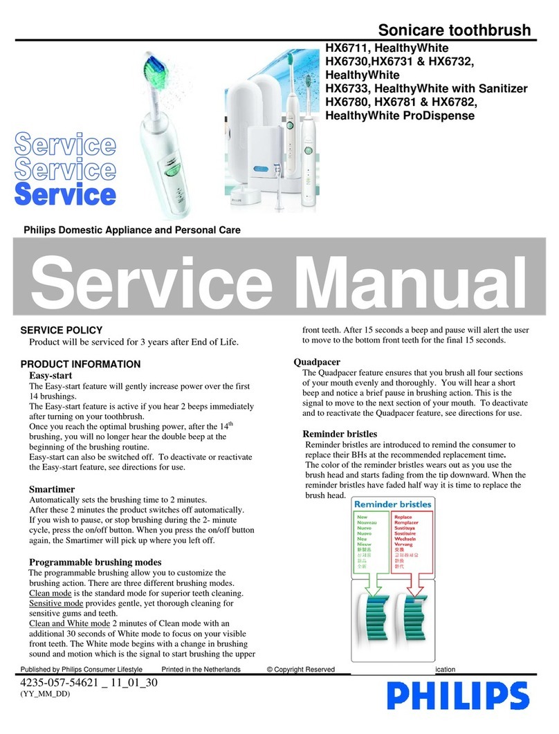 Philips Sonicare HealthyWhite HX6711 User manual