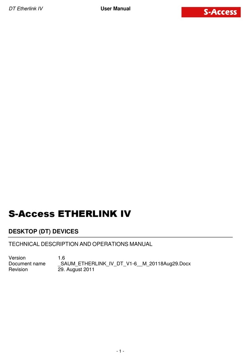S-Access ETHERLINK IV Technical description and operations manual