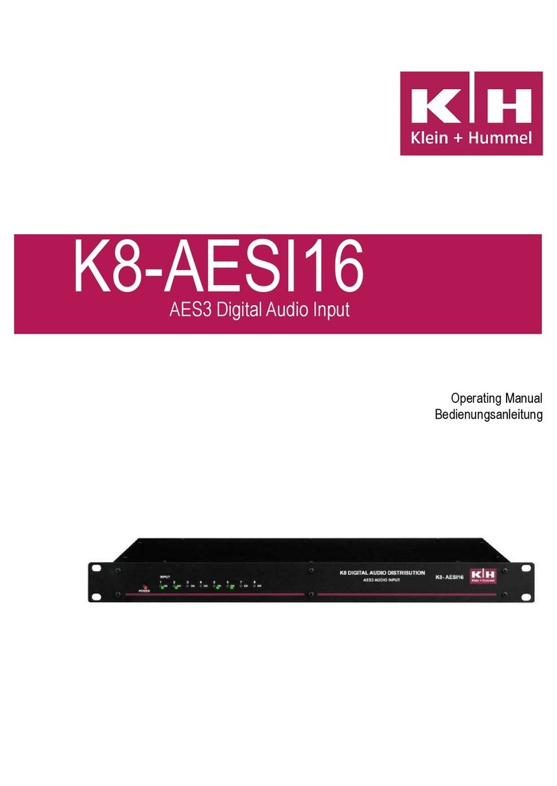 Klein + Hummel K8-AESI16 operating manual