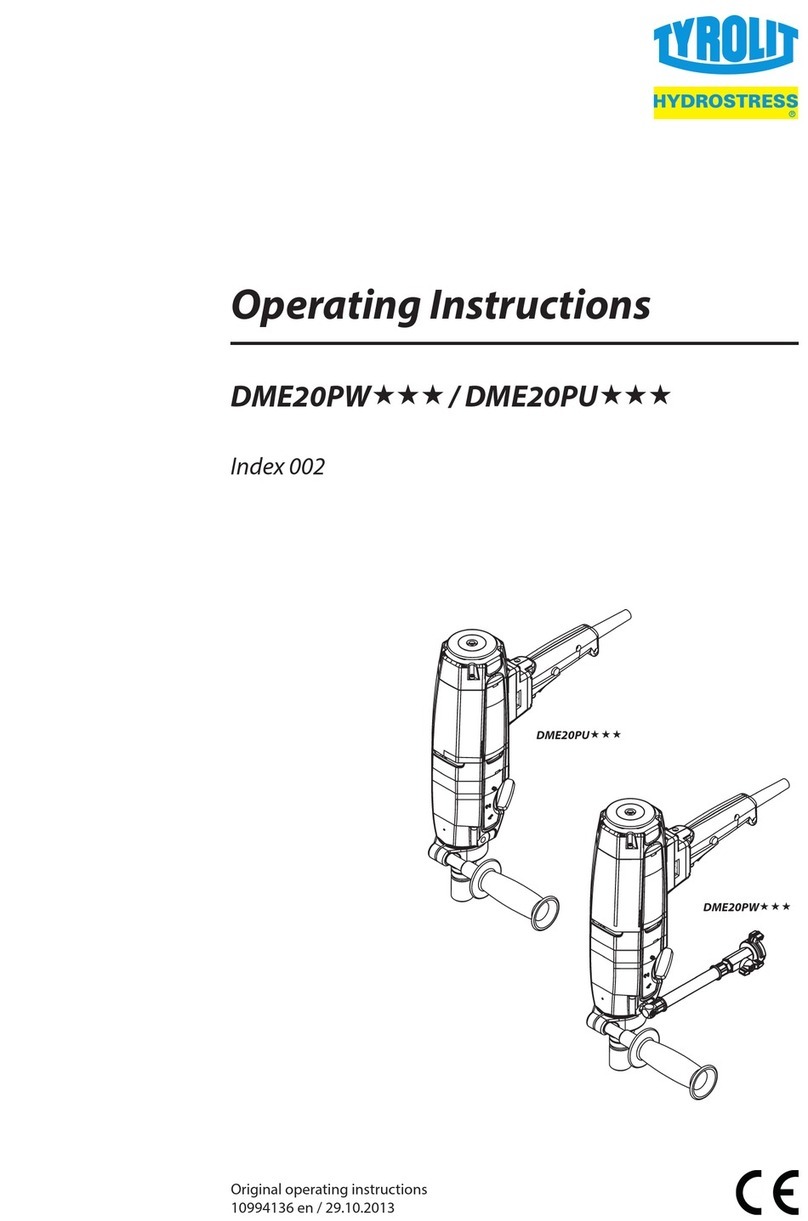 TYROLIT Hydrostress DME20PW Series operating instructions