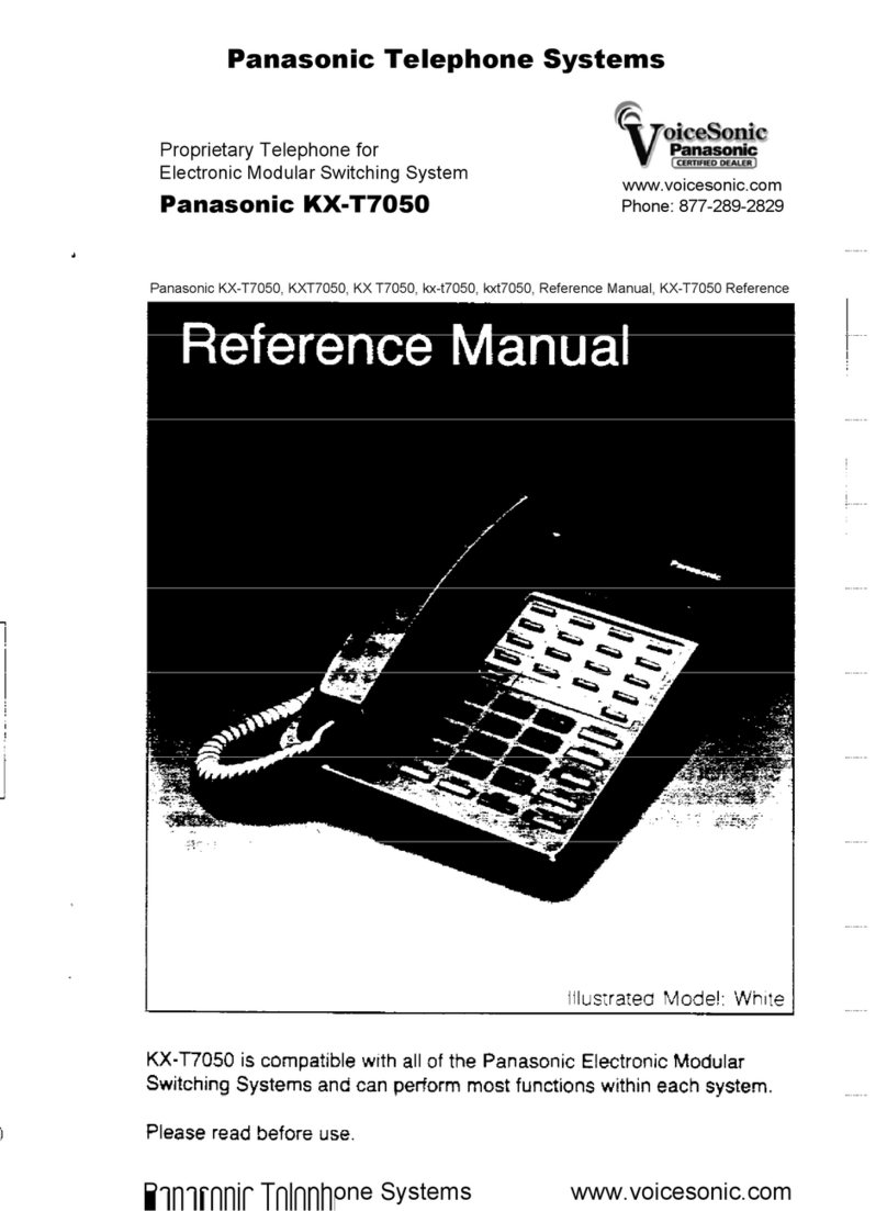 Panasonic KX-T7050 Reference manual