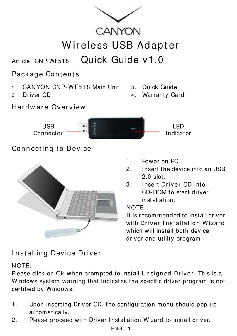 Canyon CNP-WF518 quick guide