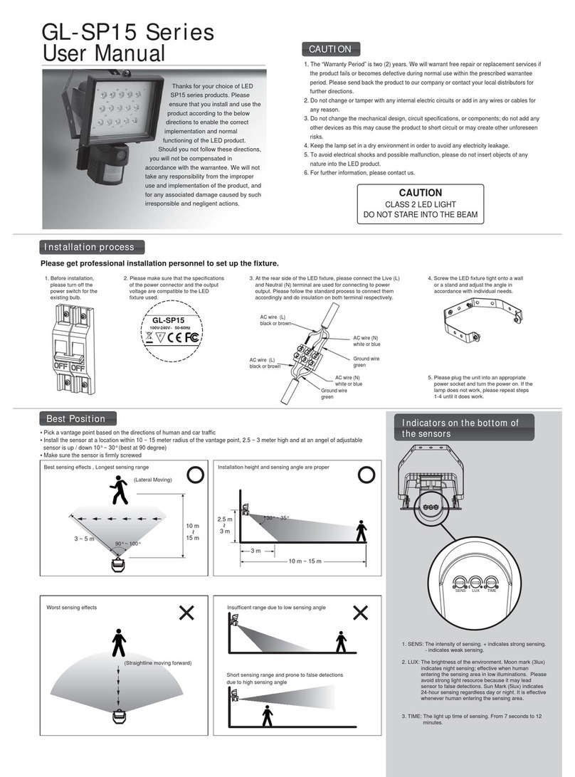 GlacialLight GL-SP15-WW user manual