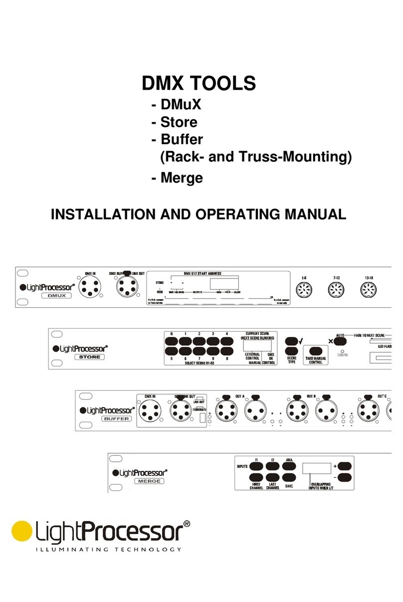 LightProcessor DMuX Installation and operating manual LightProcessor DMuX Installation and operating manual