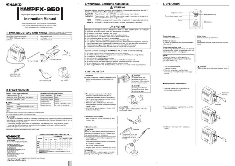 Hakko Electronics FX-950 instruction manual