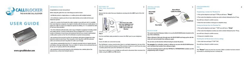 CPR Call Blocker user guide