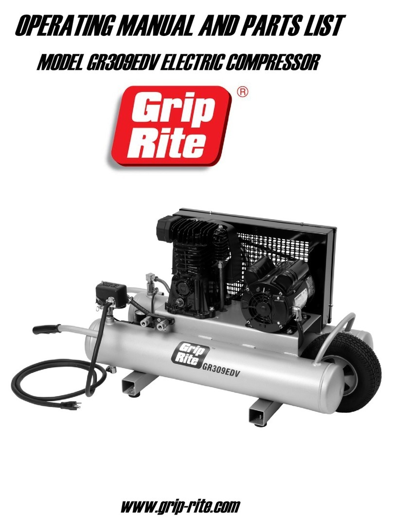 Gripe Rite GR309EDV Operating manual and parts list Gripe Rite GR309EDV Operating manual and parts list