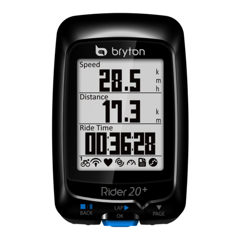 Bryton Rider 20+ user manual