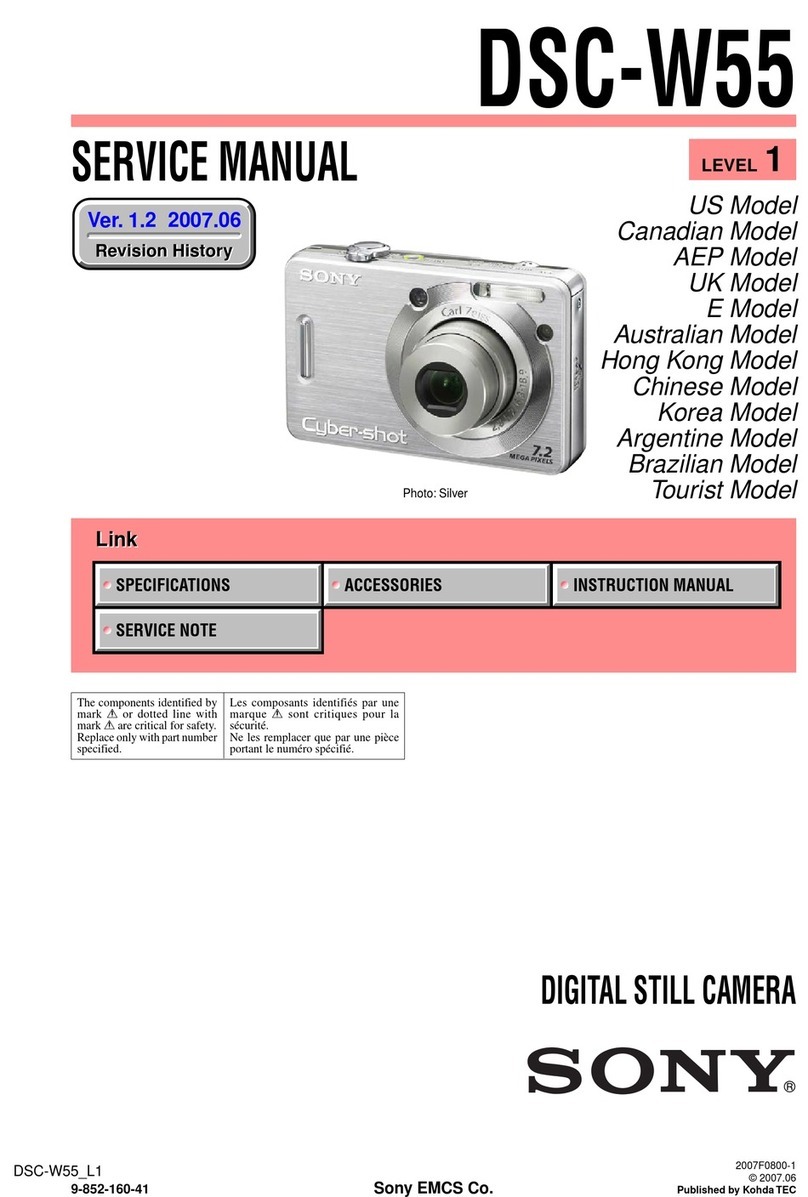 Sony CYBER-SHOT DSC-W55 Service manual