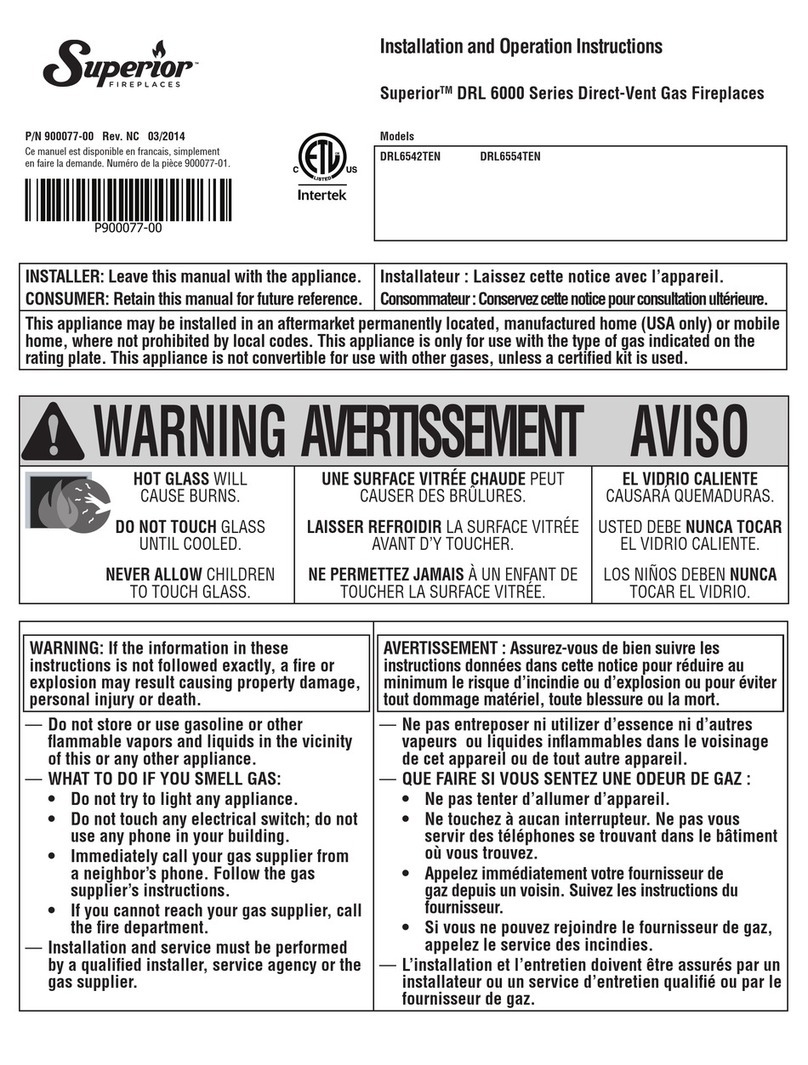 Superior DRL6542TEN User manual