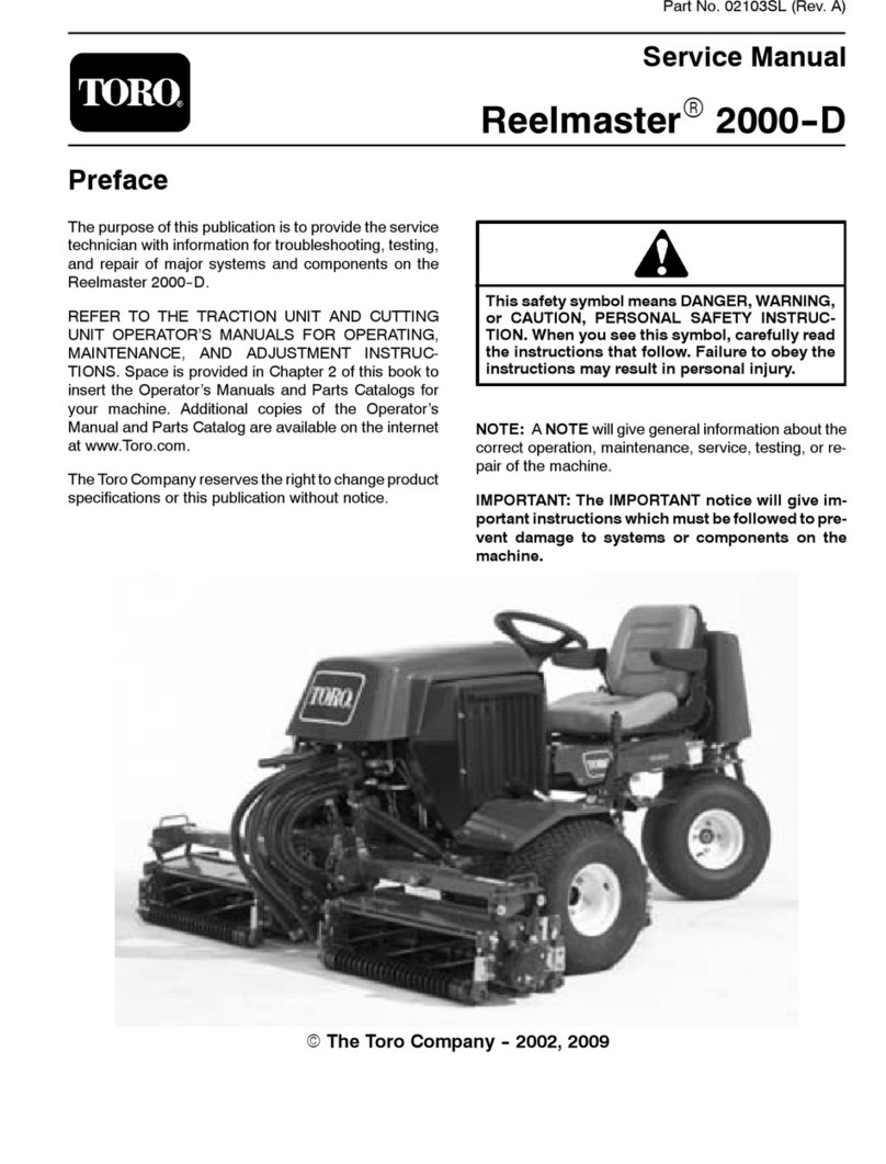Toro Reelmaster 2000-D User manual