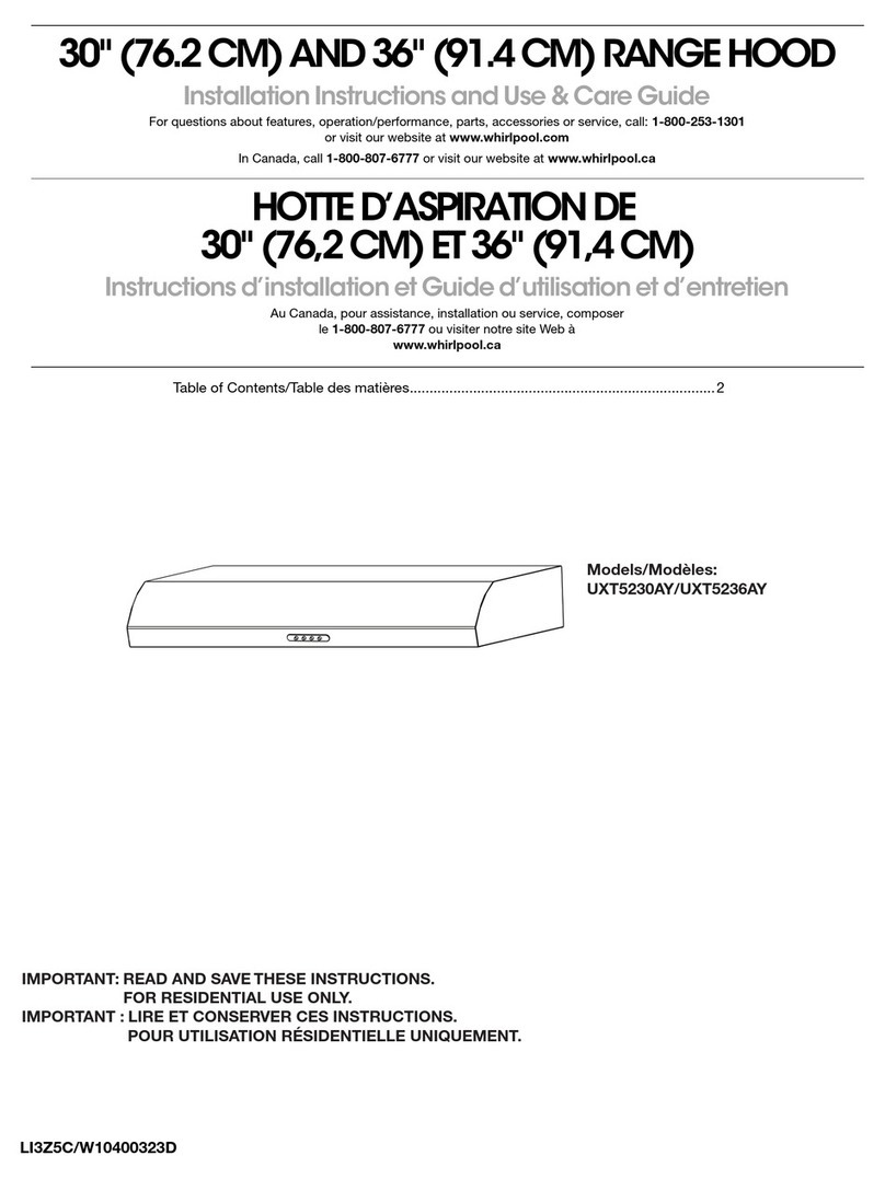 Whirlpool UXT5230AY Installation Instructions and Use & Care Guide