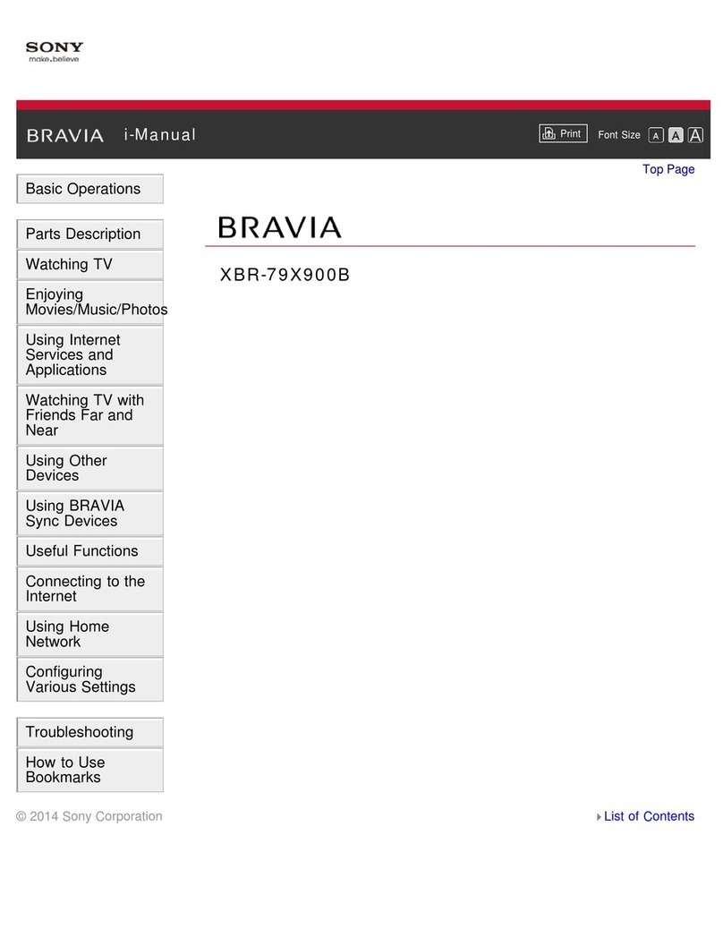 Sony Bravia i-XBR-79X900B User manual
