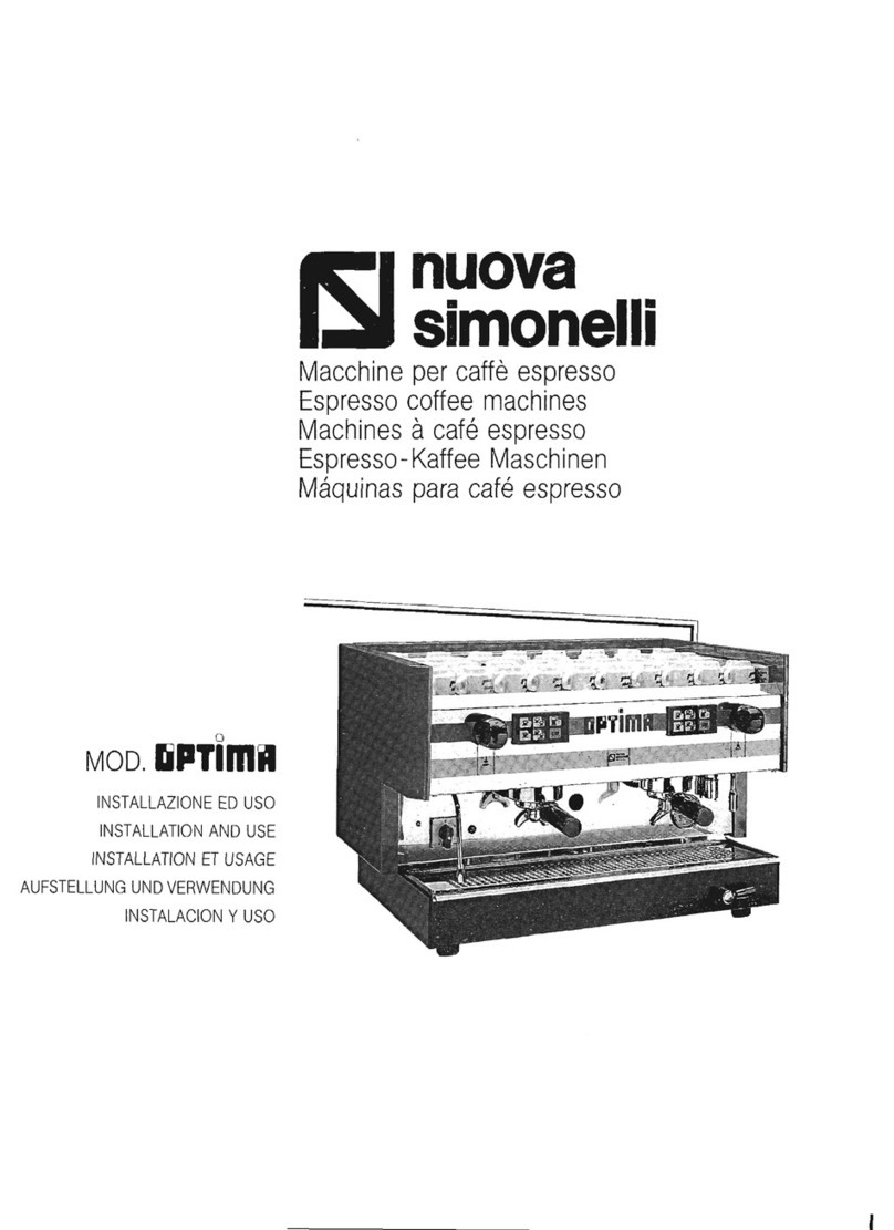Nuova Simonelli optima Installation and use