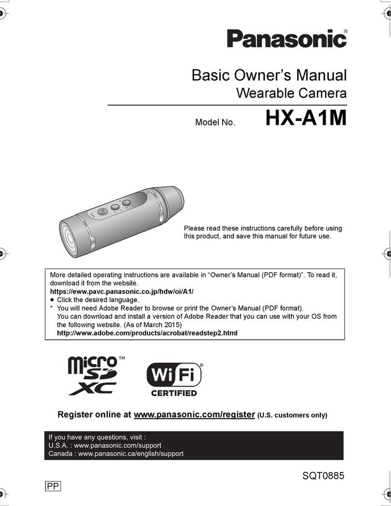 Panasonic HX-A1M Installation and service instructions Panasonic HX-A1M Installation and service instructions