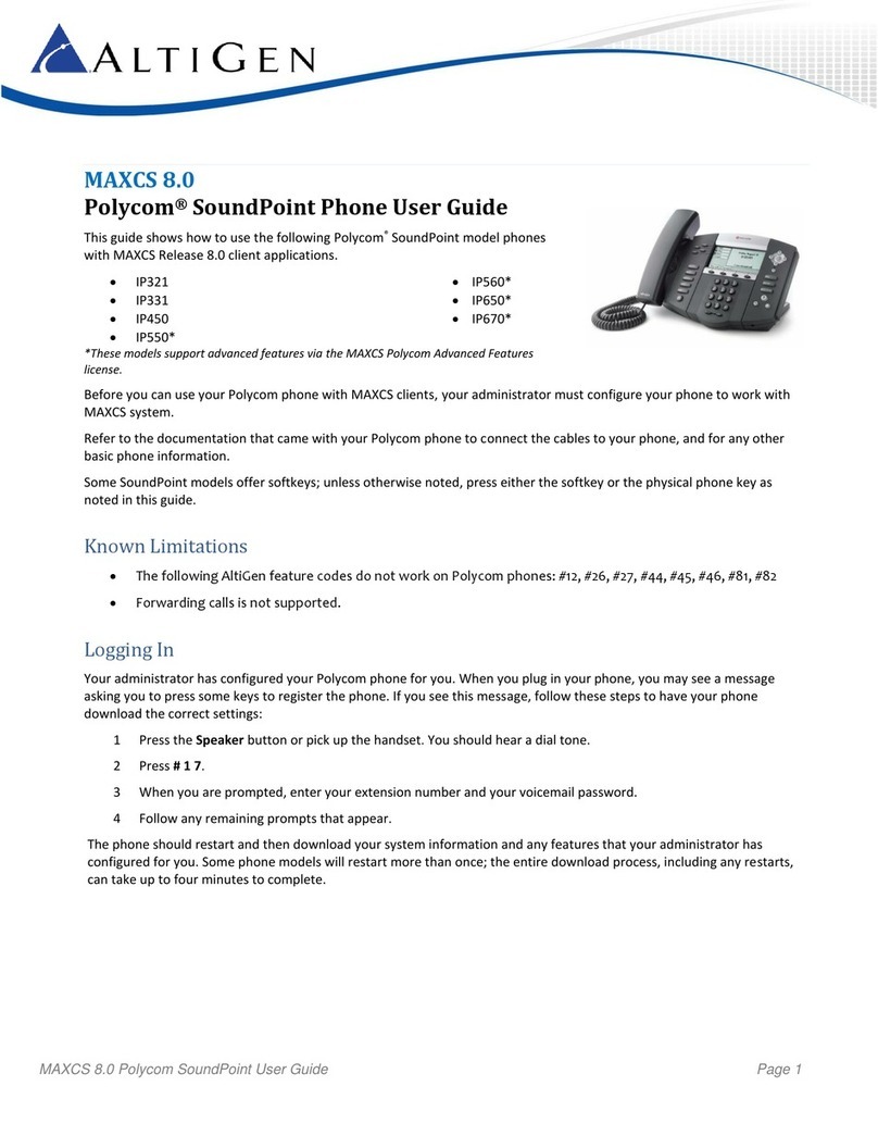 Polycom SoundPoint IP 321 User manual