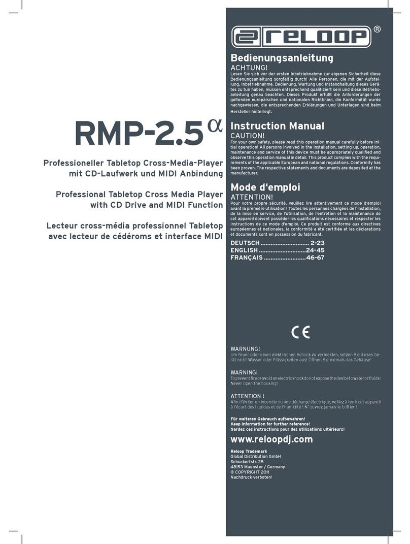 Reloop RMP-2.5 alpha instruction manual