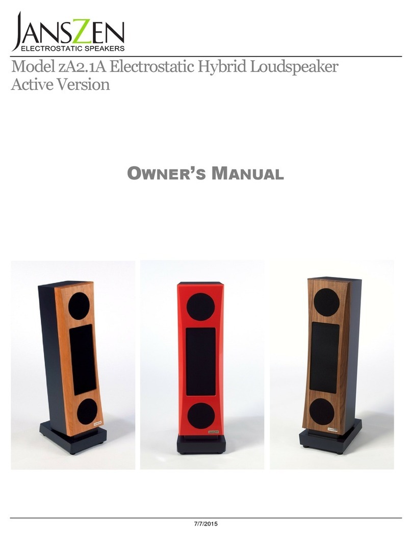 Janszen zA2.1A owner's manual