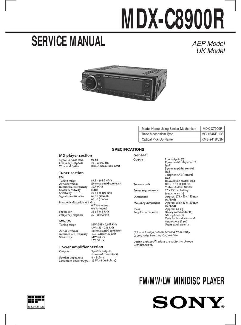 Sony MDX-C8900R Service manual